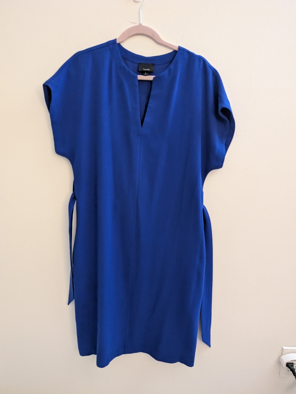 Lumière Royal Blue Belted Midi Dress – Size L